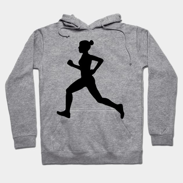 Running Girl B&W Hoodie by XOOXOO